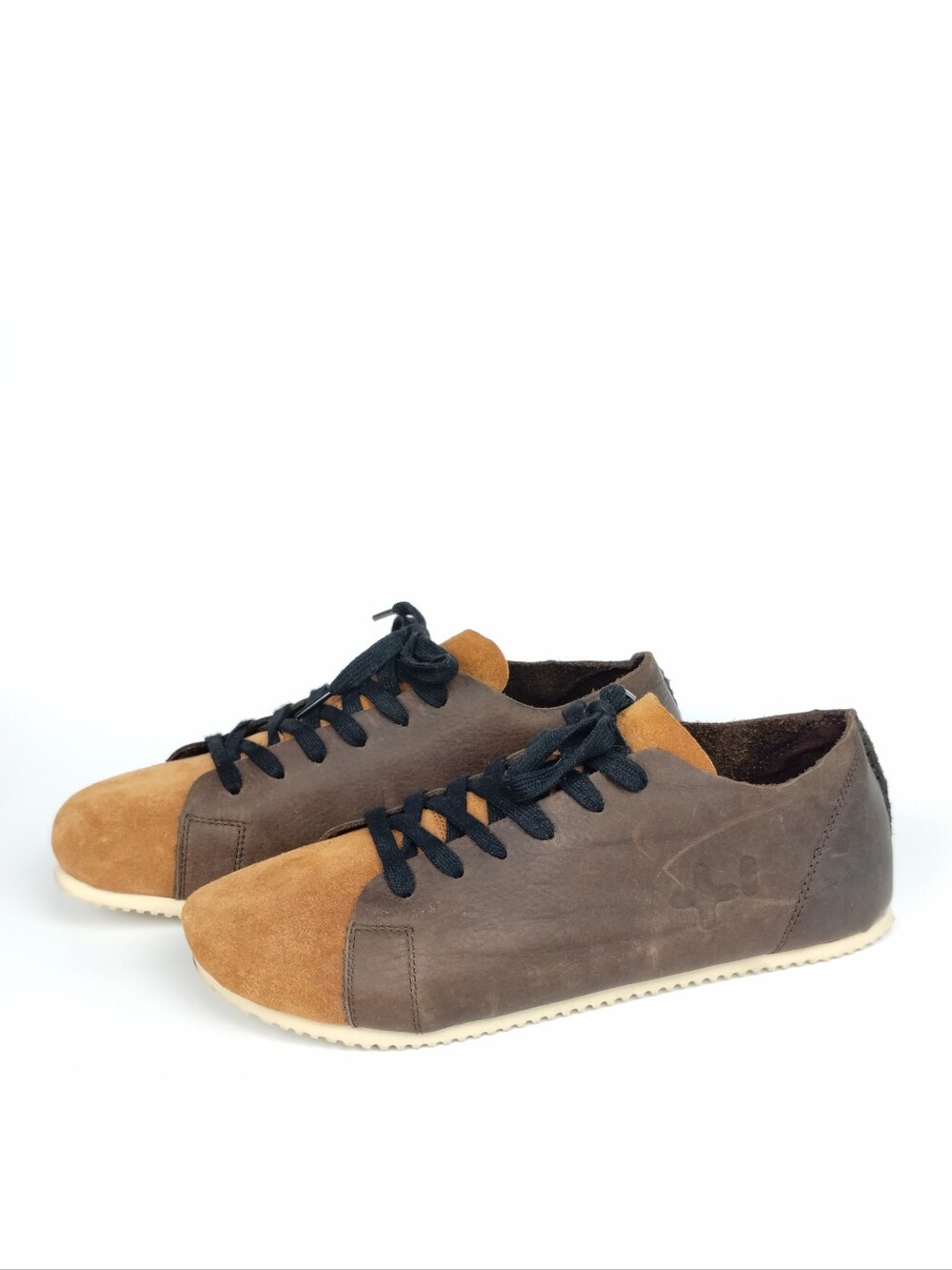 OTZ Men Pilgrim Lace Up Leather Suede Shoes Brown Cork Footbed Sneakers Size 12
